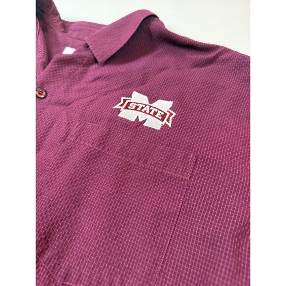 Cutter & Buck Mississippi State University Men Button-Up Shirt XL Maroon (ii109) - Picture 5 of 8